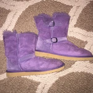 Girl’s Size 3 Purple, furry Boots